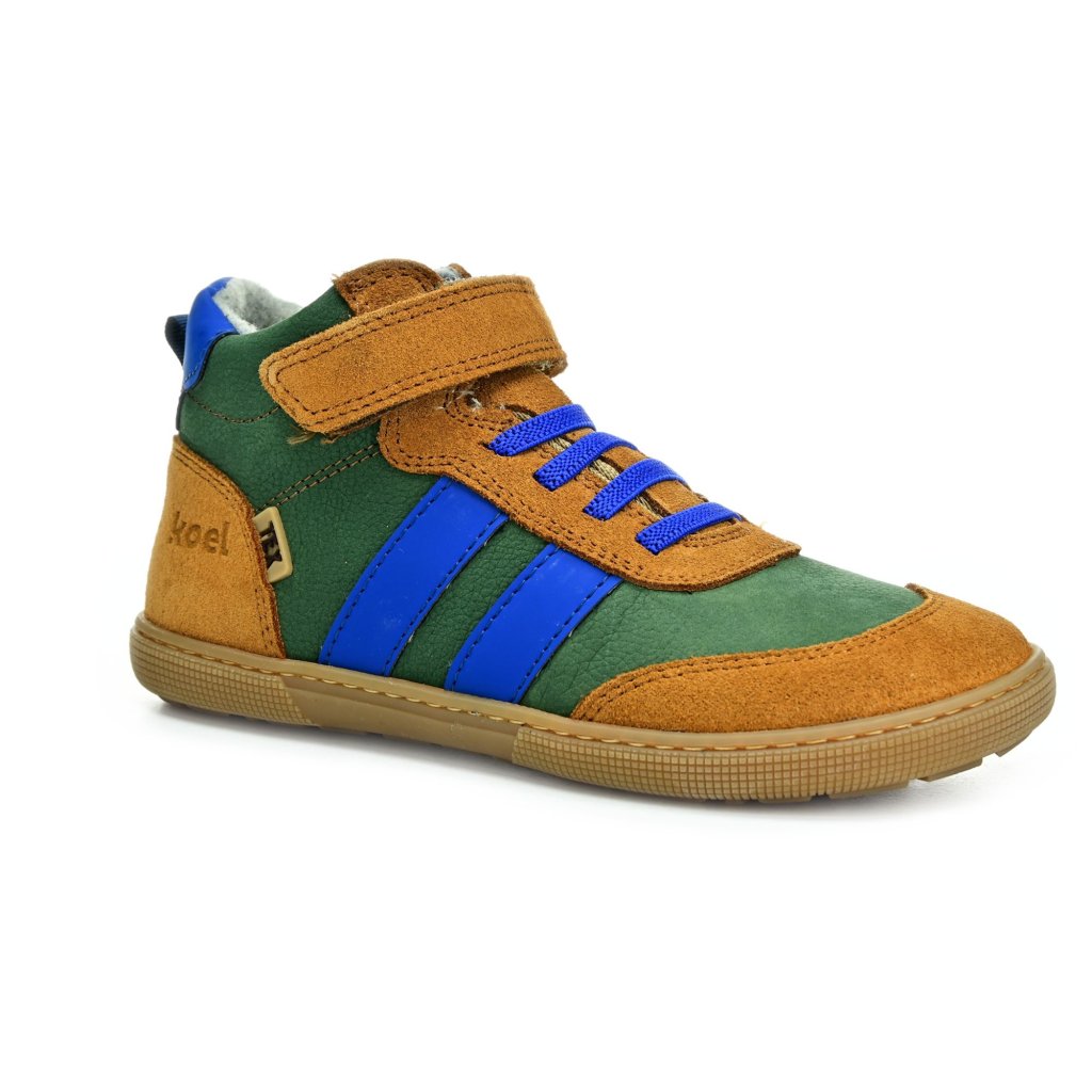 Koel4kids Devo Tex Print Merin Olive Winterbarfussschuhe