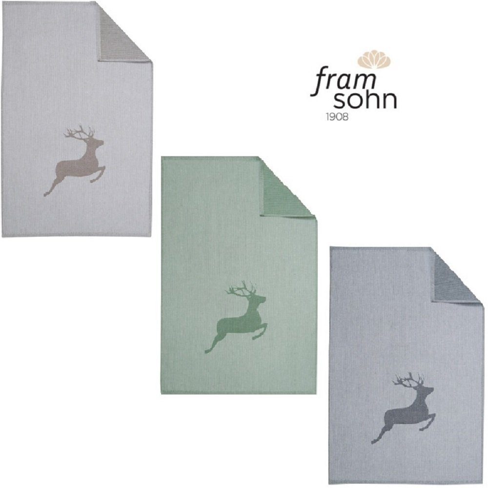 framsohn frottier Geschirrtuch framsohn Geschirrtuch 'Hirsch Motiv' 50 x 75 cm