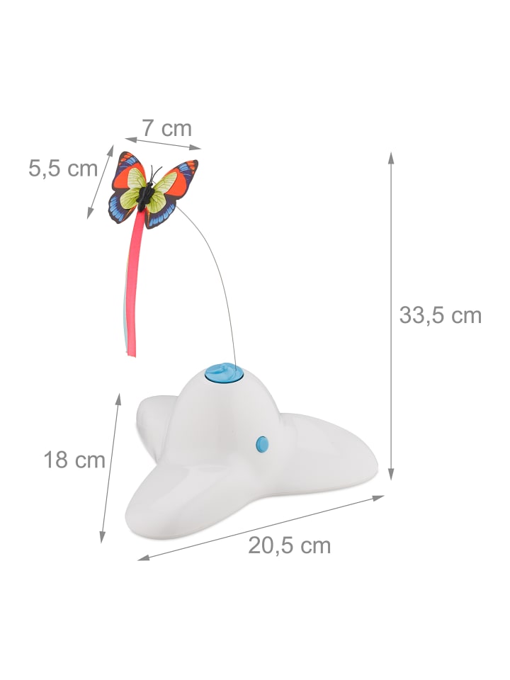 relaxdays Katzenspielzeug in Weiß - (B)20,5 x (H)33,5 x (T)18 cm günstig kaufen onesize