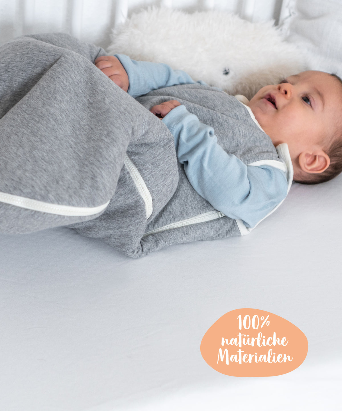 Baby-Schlafsack mit Wollfüllung