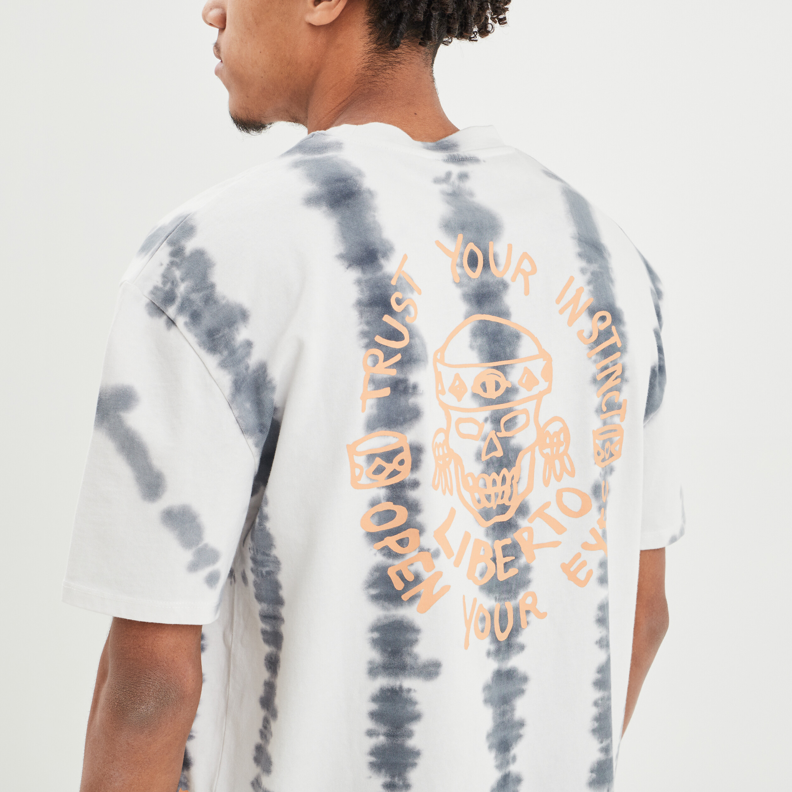 T-shirt oversize manches courtes Liberto gris homme | La Halle