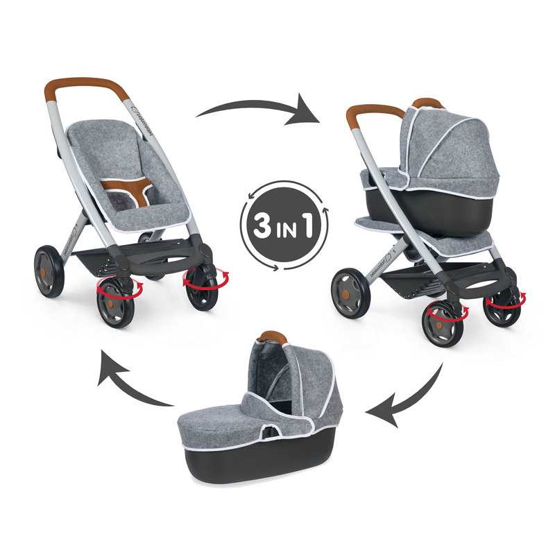 2-en-1 poussette et landau BB Confort pour poupée Smoby