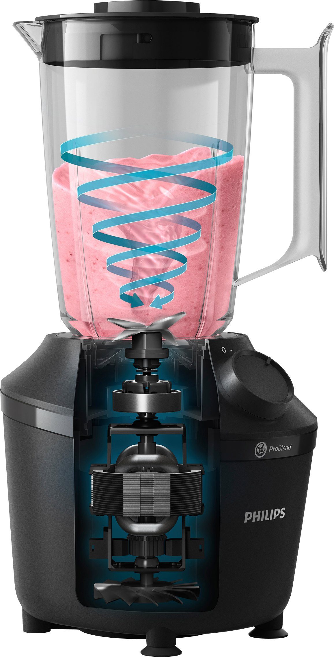 Philips Standmixer Philips Series 3000 HR2041/41, 1.9 Liter, 450 W, mit mobiler Trinkflasche