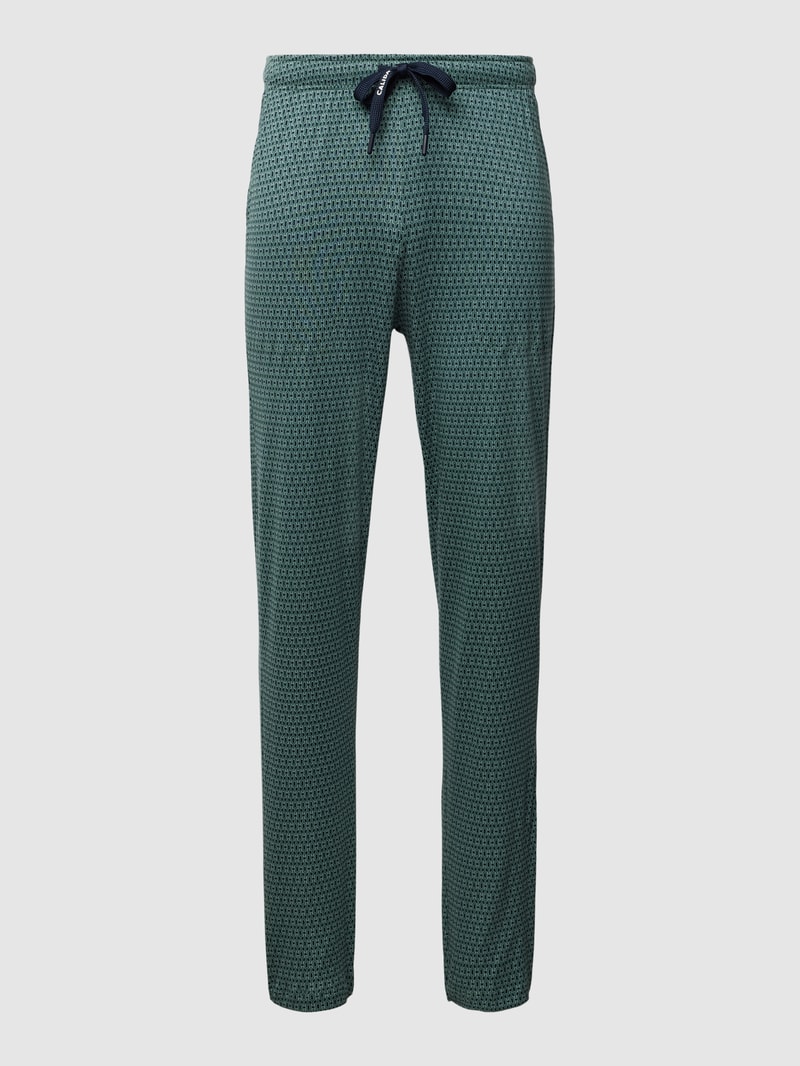Pyjama-Hose mit Allover-Muster in lindgrün
