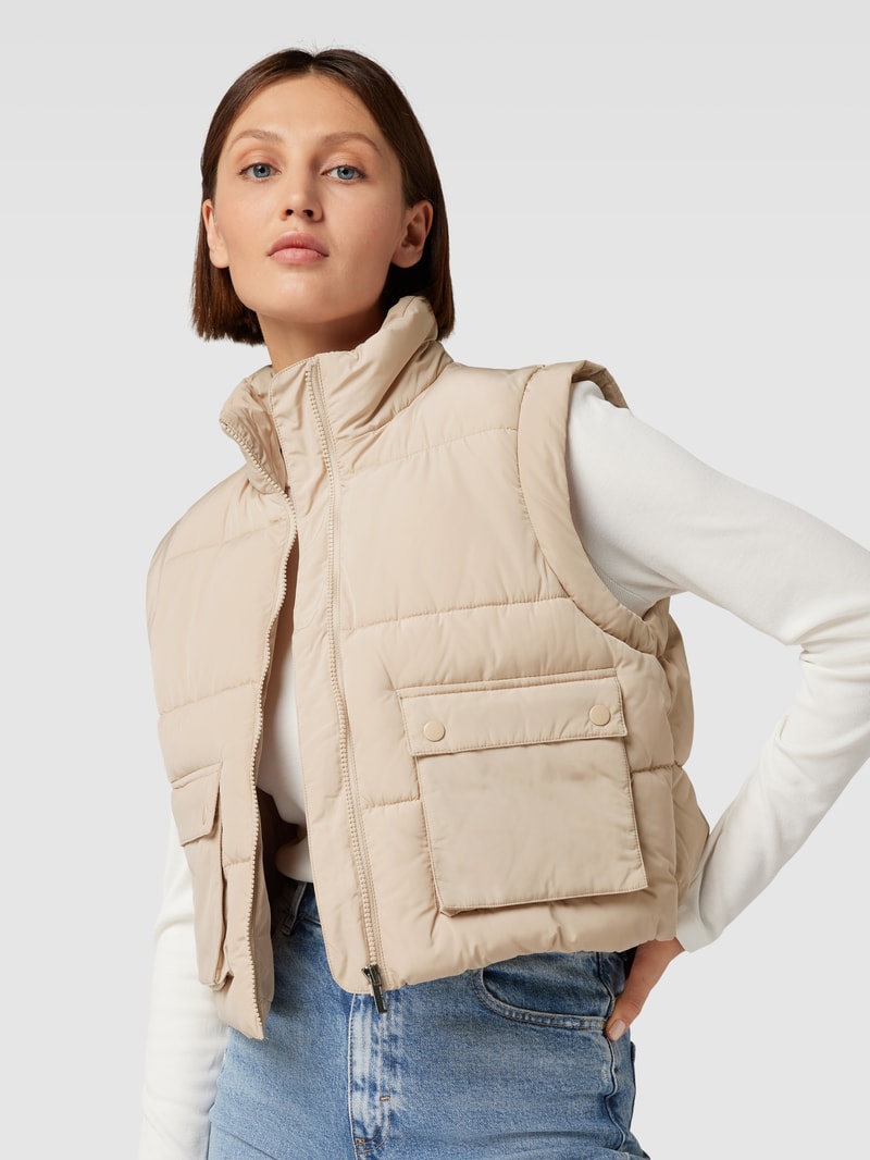 Steppweste mti Stehkragen Modell 'Nina' in beige
