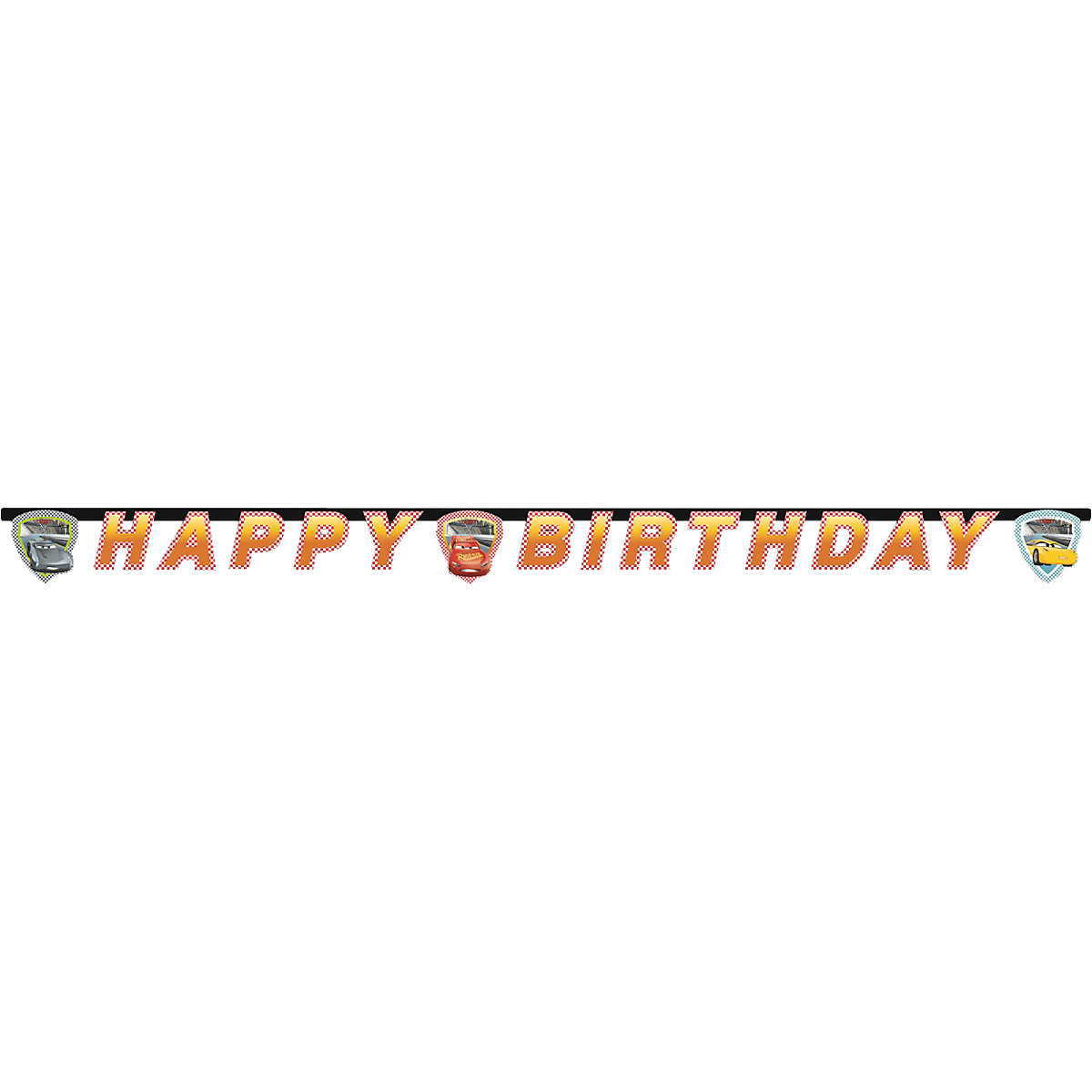 Happy Birthday Girlande   Cars, 2 m