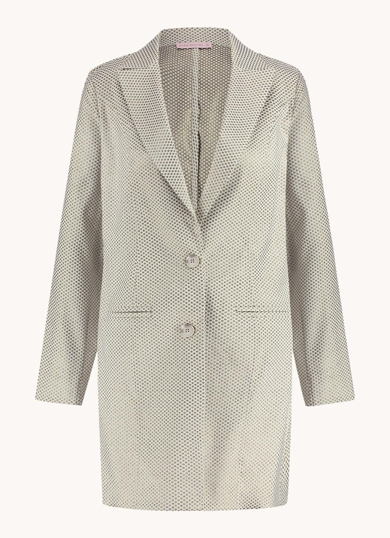 Blazer Anneloes Jazzy Studio con motivo jacquard e tasche a filetto.