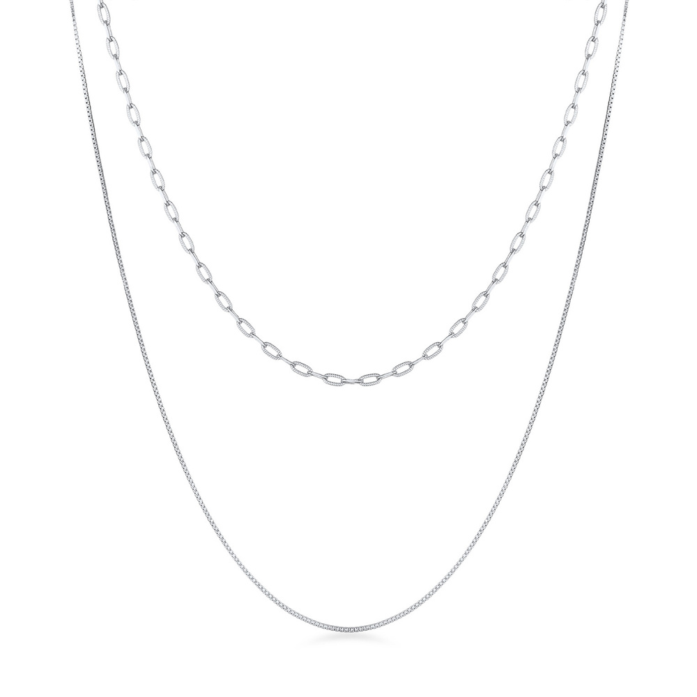 Elli Elli Collier Couche femme de base tendance en argent sterling 925 collier