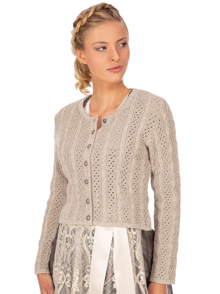 OS-Trachten Strickjacke 457005-0771 in natur günstig kaufen