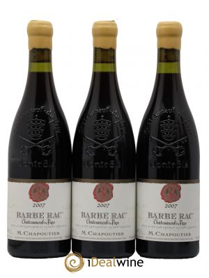 Châteauneuf-du-Pape Barbe Rac Chapoutier  2007 - Lot de 3 Bouteilles