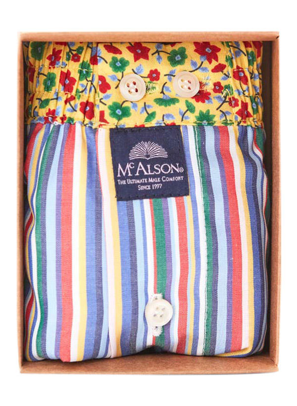 MC ALSON, Boxershorts, Baumwolle, multicolor gestreift