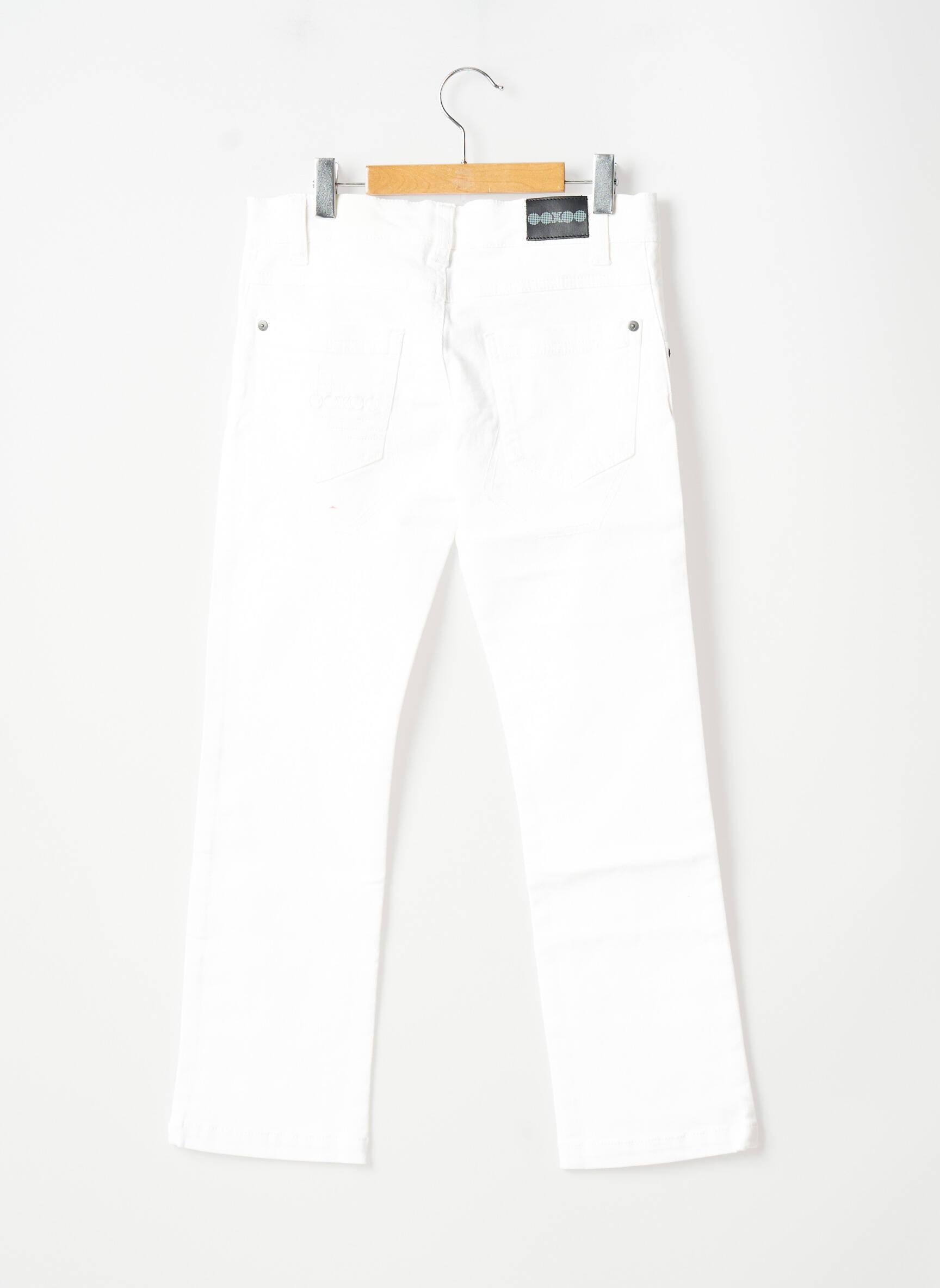 Ooxoo Jeans Coupe Droite Enfant couleur blanc