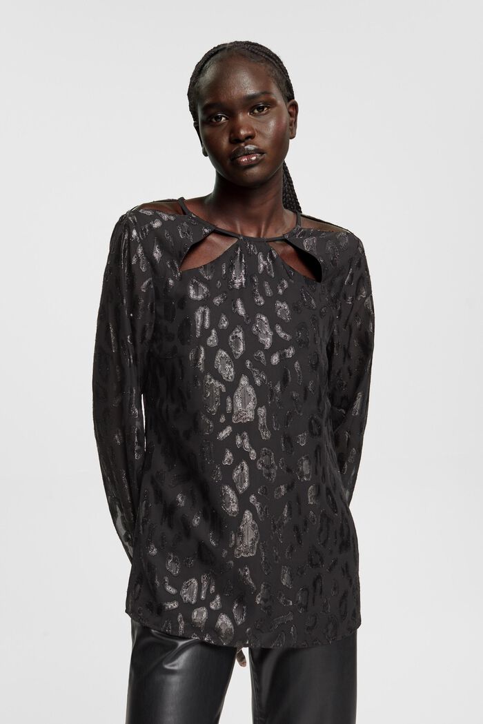 Chiffonbluse mit Muster