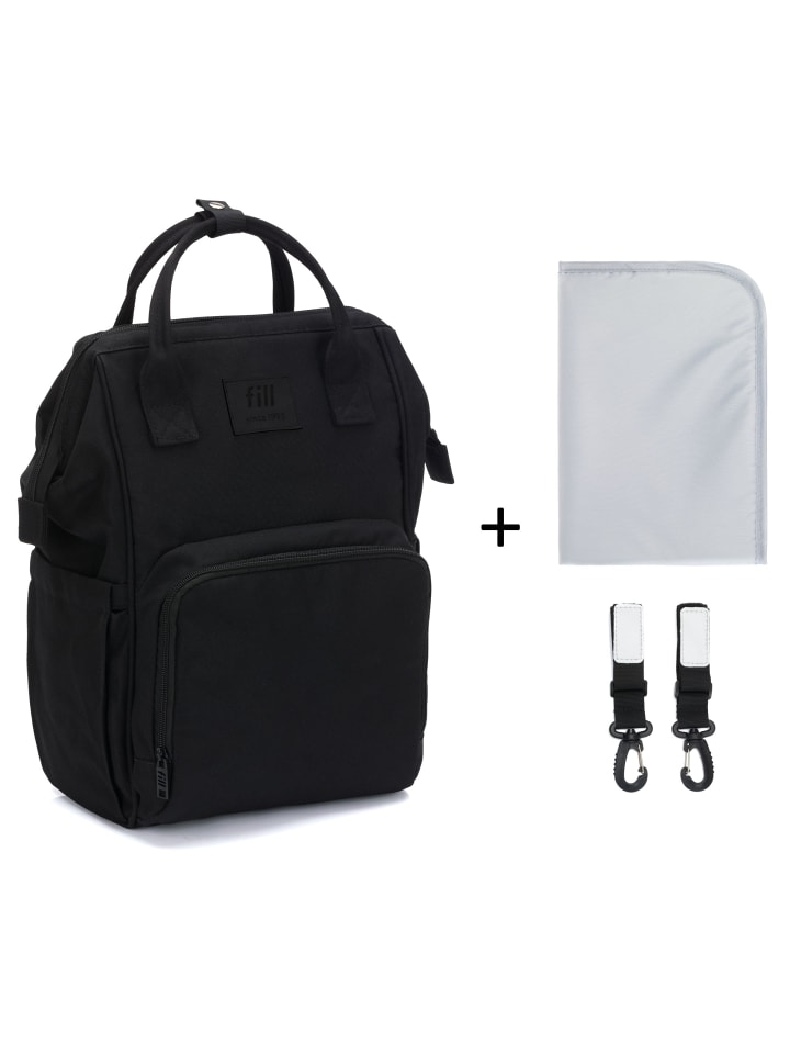 fillikid Wickelrucksack Barcelona Exklusiv in Schwarz günstig kaufen onesize