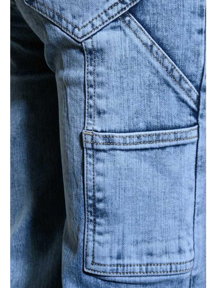 Blue Effect Wide Leg Jeans Worker Style slim fit in medium blue günstig kaufen