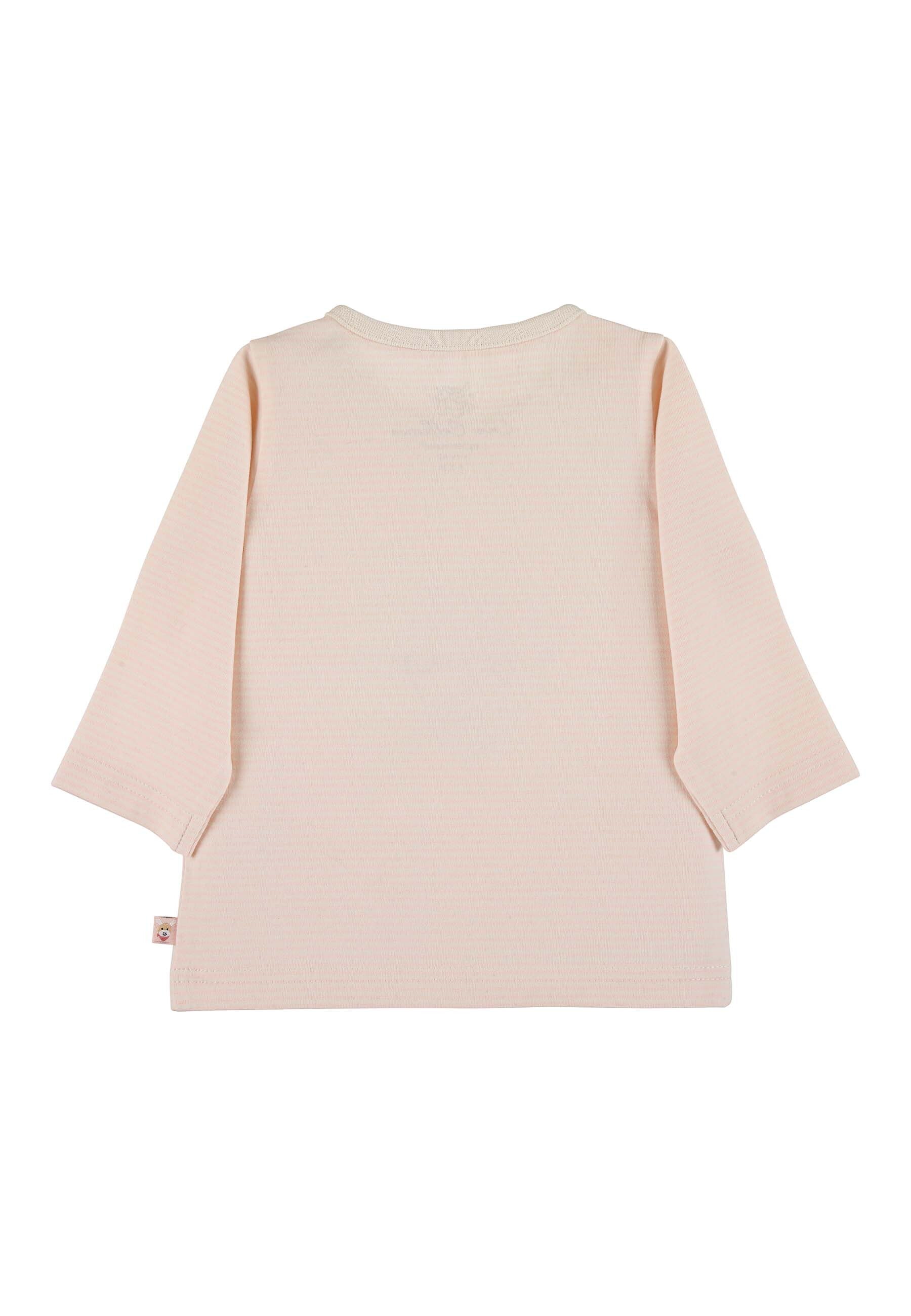 GOTS Langarm-Shirt Esel Emmi Girl, Rosa geringelt