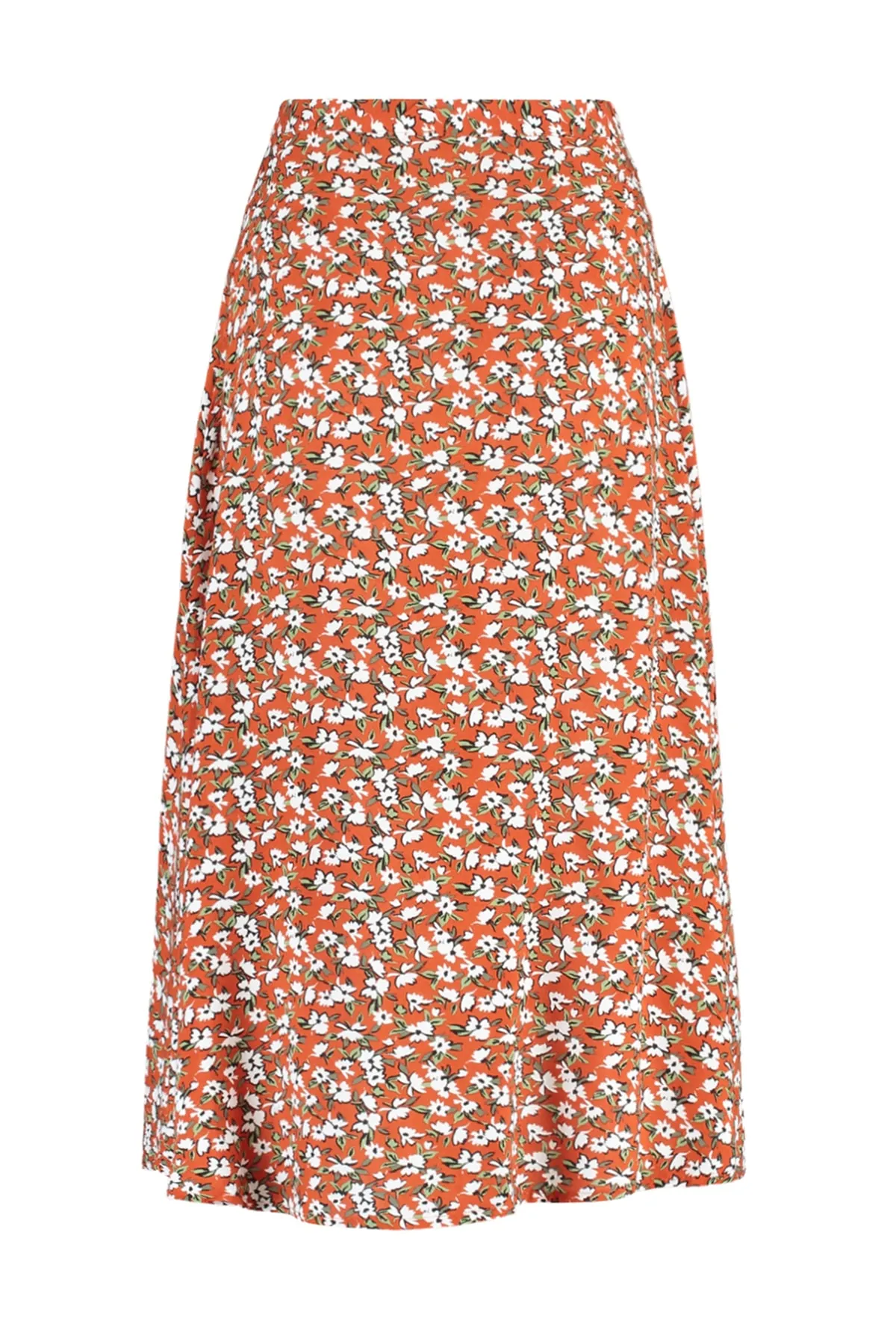 Trendyol Collection  Gewebter Midirock aus Viskosestoff mit Blumenmuster und Fliesenschlitzen TWOSS20ET0230