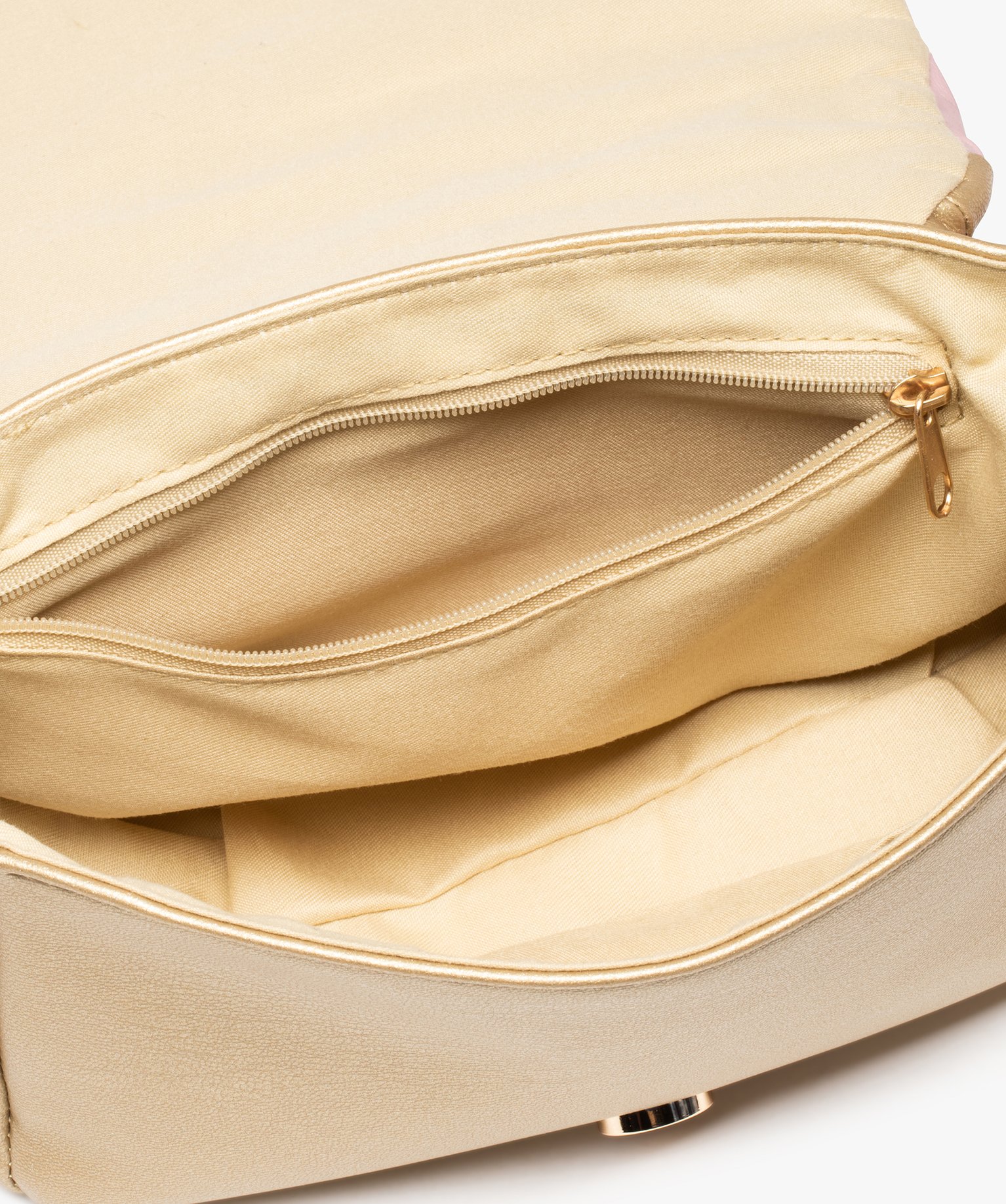 Sac bandoulière femme à rabat tressé bicolore vert | GEMO