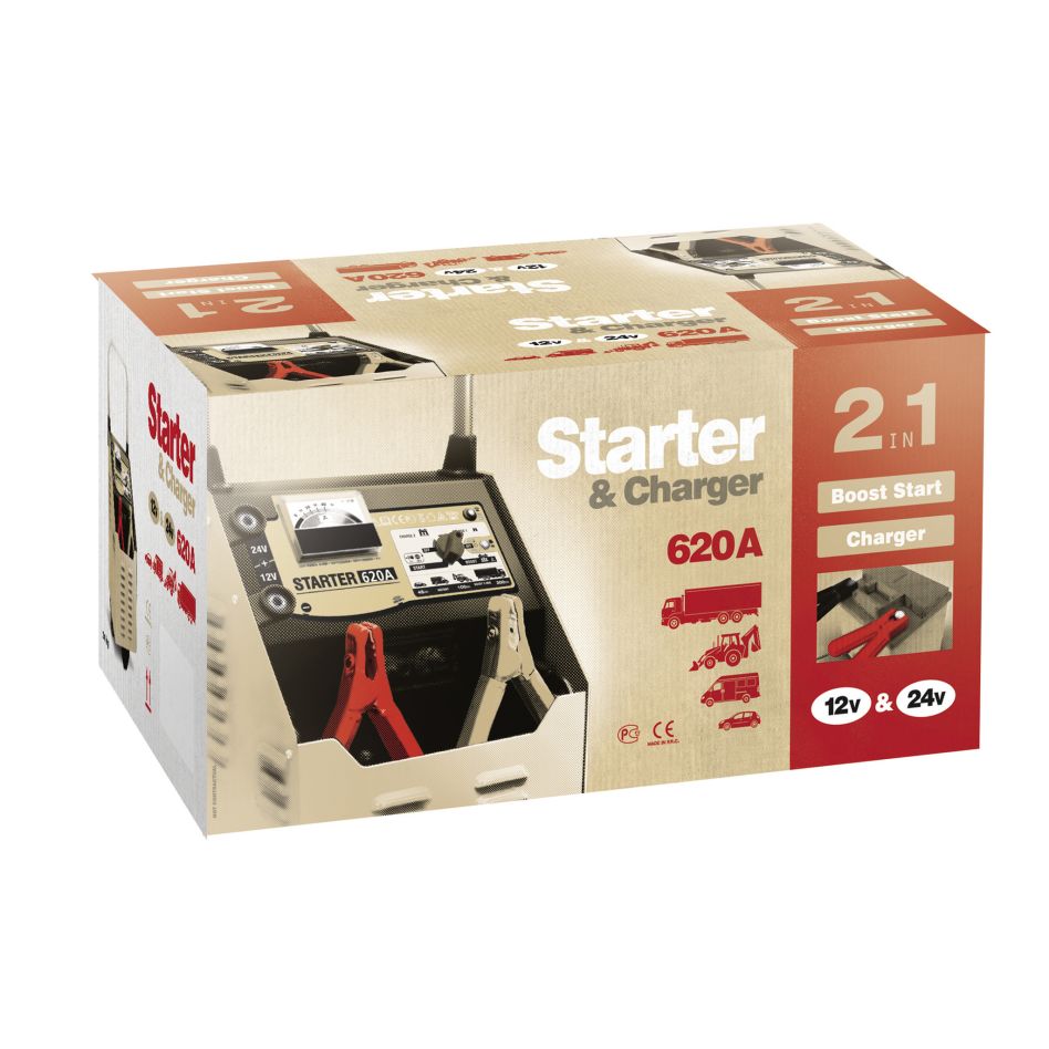 Gys 5192025288 NEOSTART 620 Tradičná nabíjačka/štartér 12/24V
