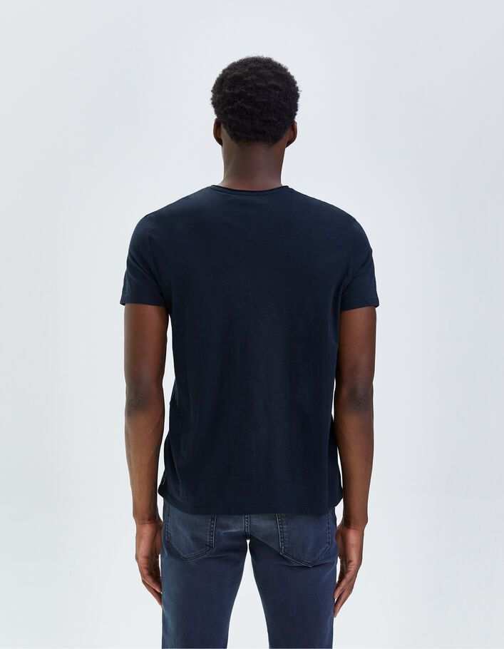 T-shirt L'Essentiel marine col V Homme