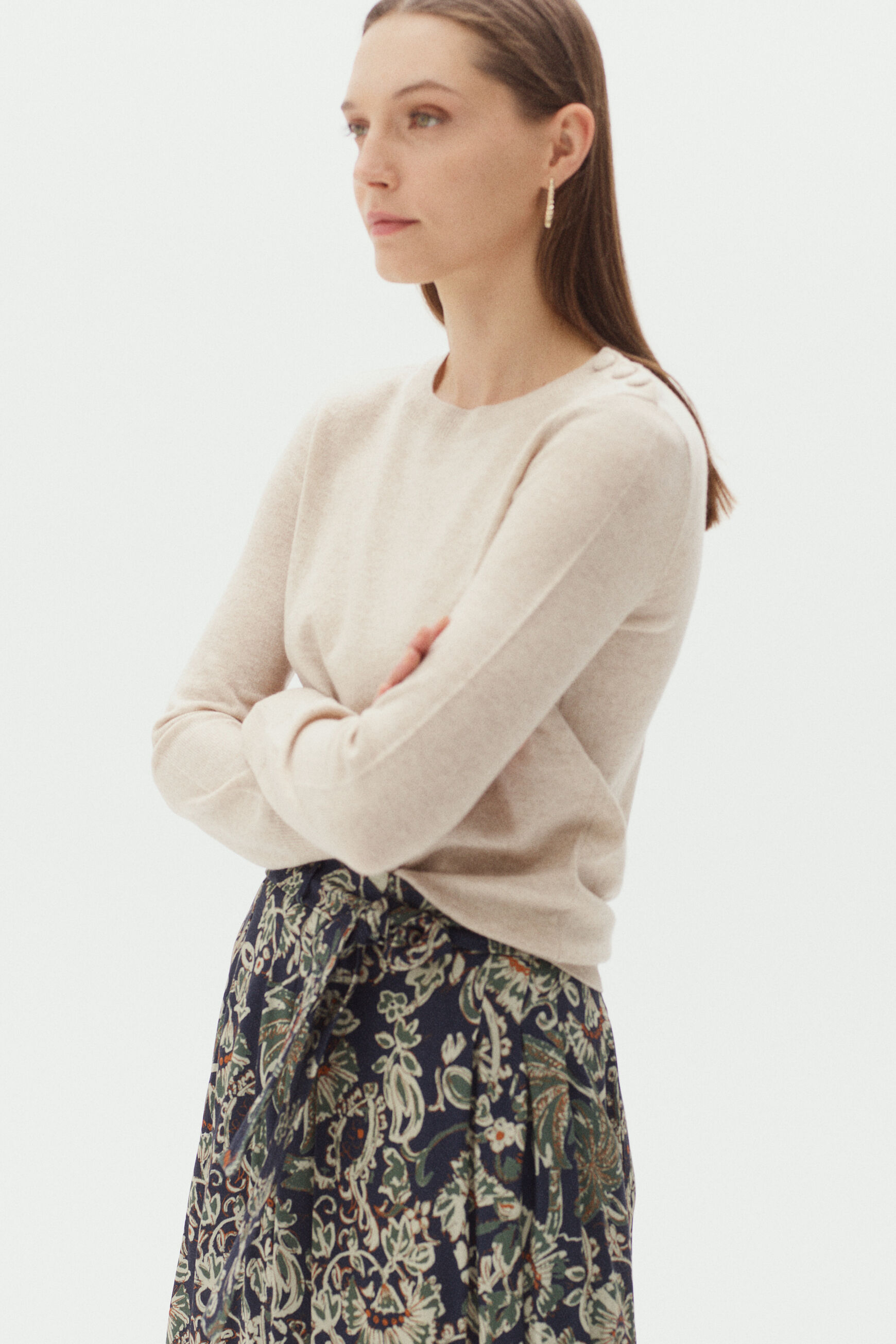 pull anya beige femme