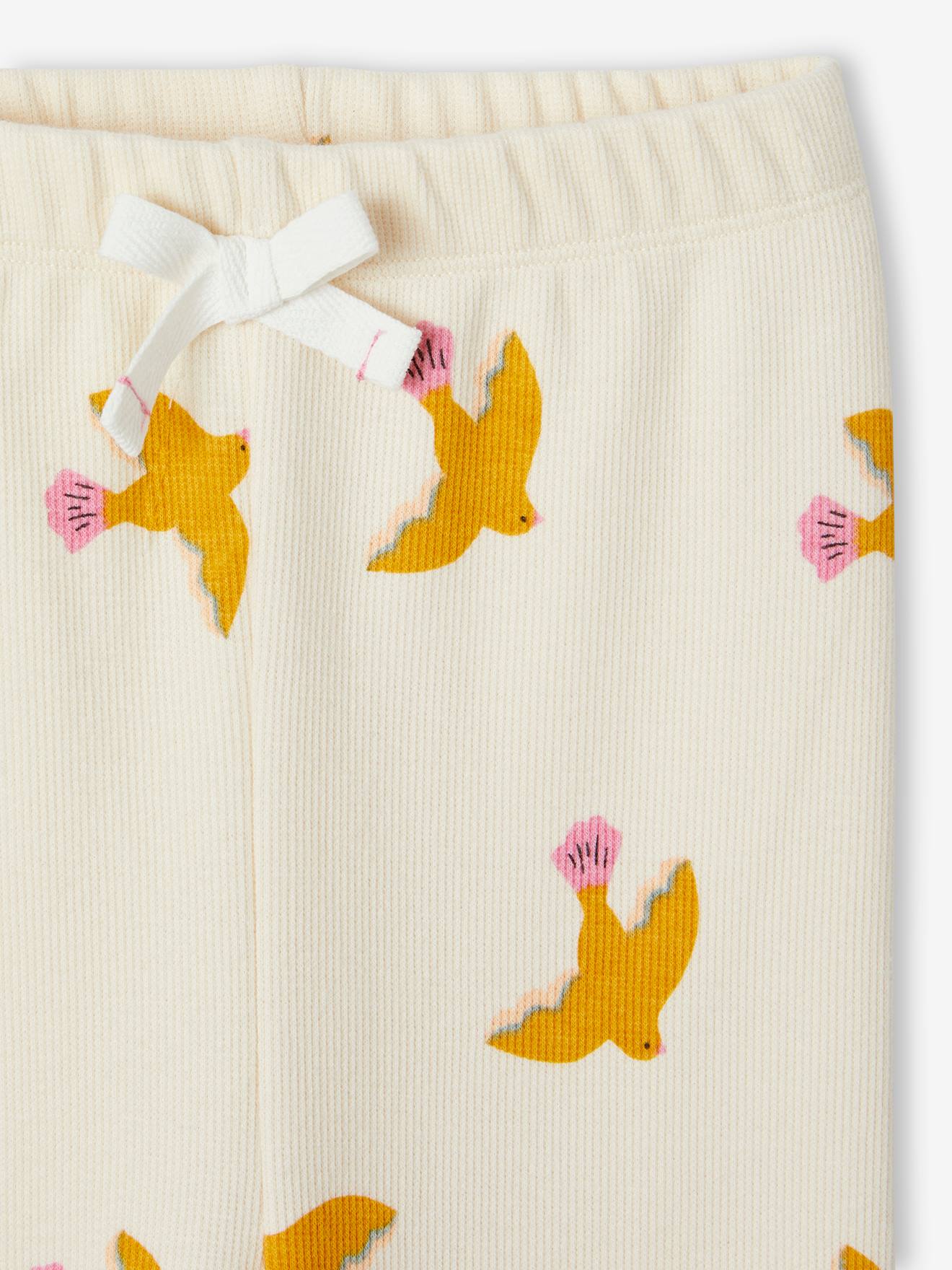 Vertbaudet Gerippte Mädchen Leggings Oeko-Tex - blau weiße tupfen