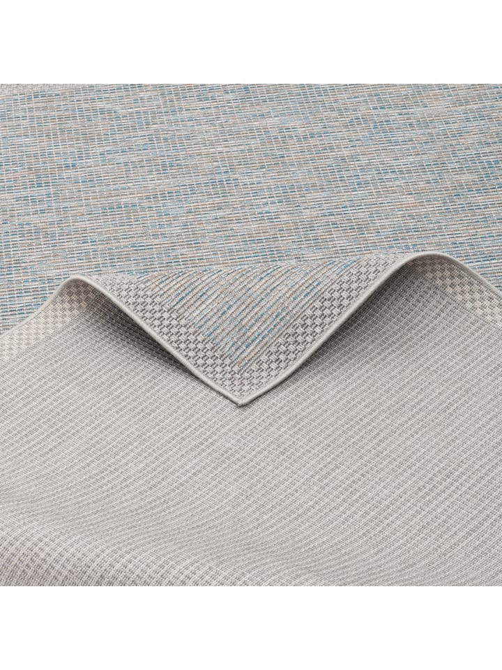Pergamon In & Outdoor Teppich Flachgewebe Ottawa Mix in Blau günstig kaufen