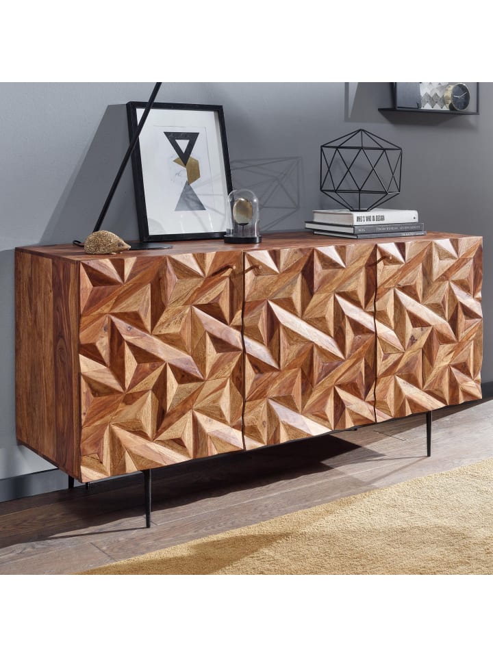 KADIMA DESIGN Sideboard 144x72x47 cm Massivholz / Metall Anrichte, Kommode günstig kaufen onesize