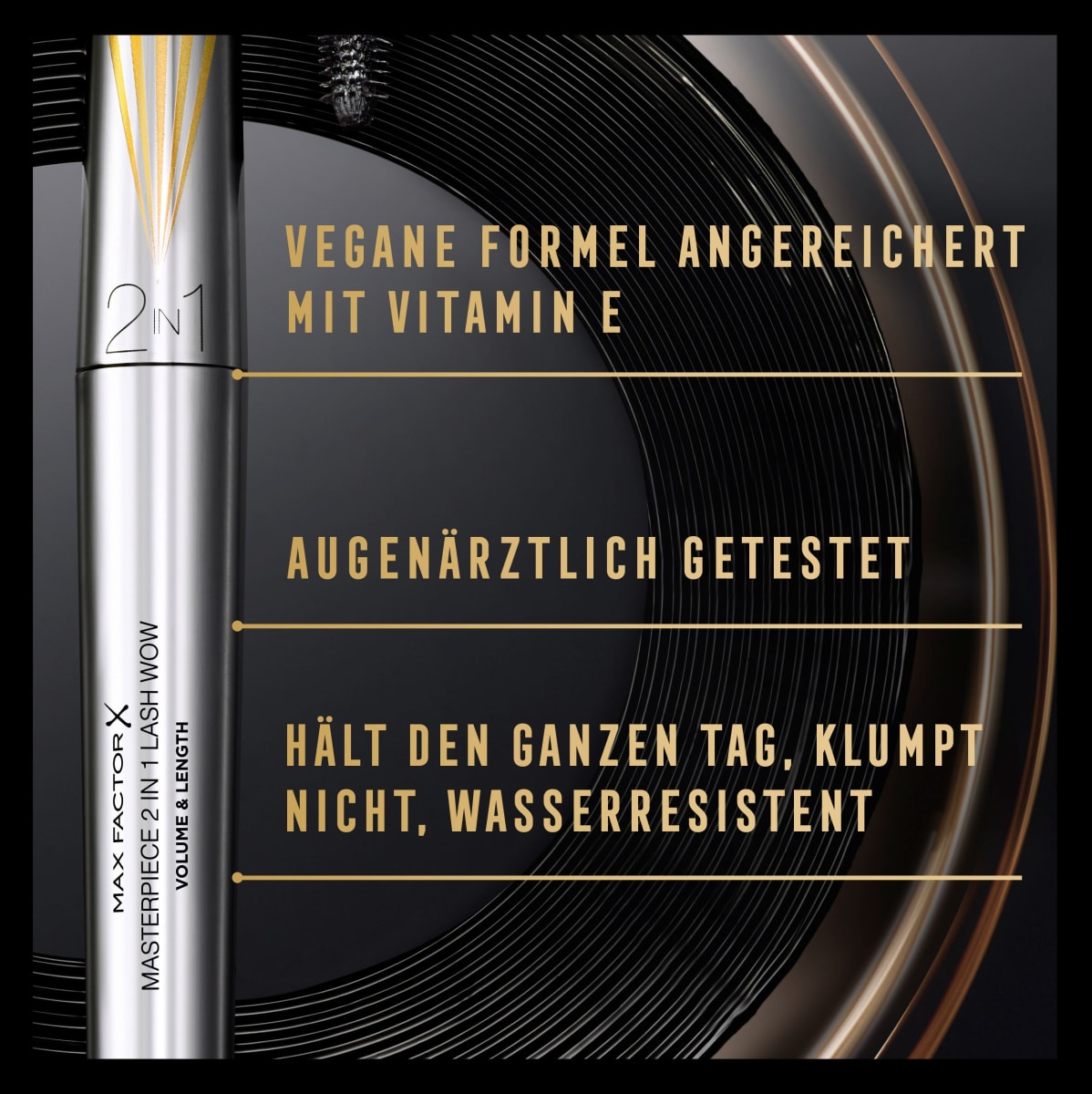 Mascara Masterpiece 2in1 Lash Wow 002 Black Brown, 7 ml
