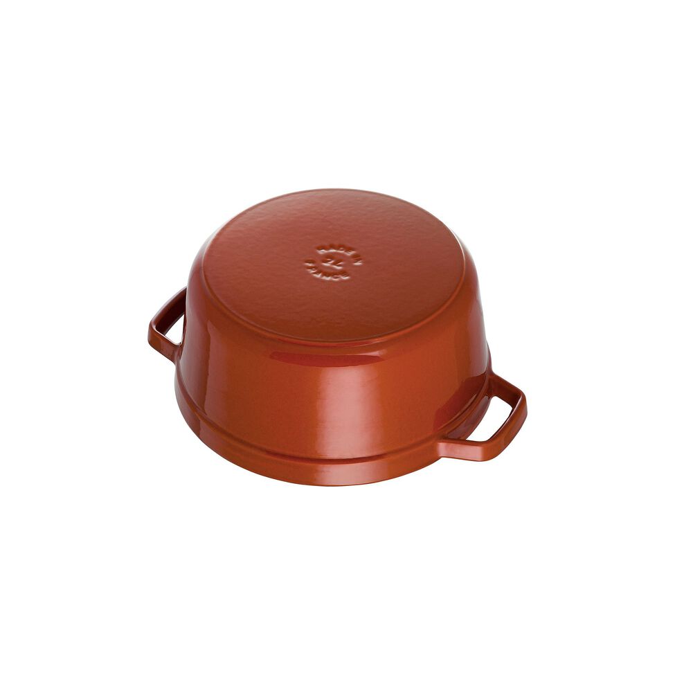 Cocotte 24 cm, rund, Zimt, Gusseisen