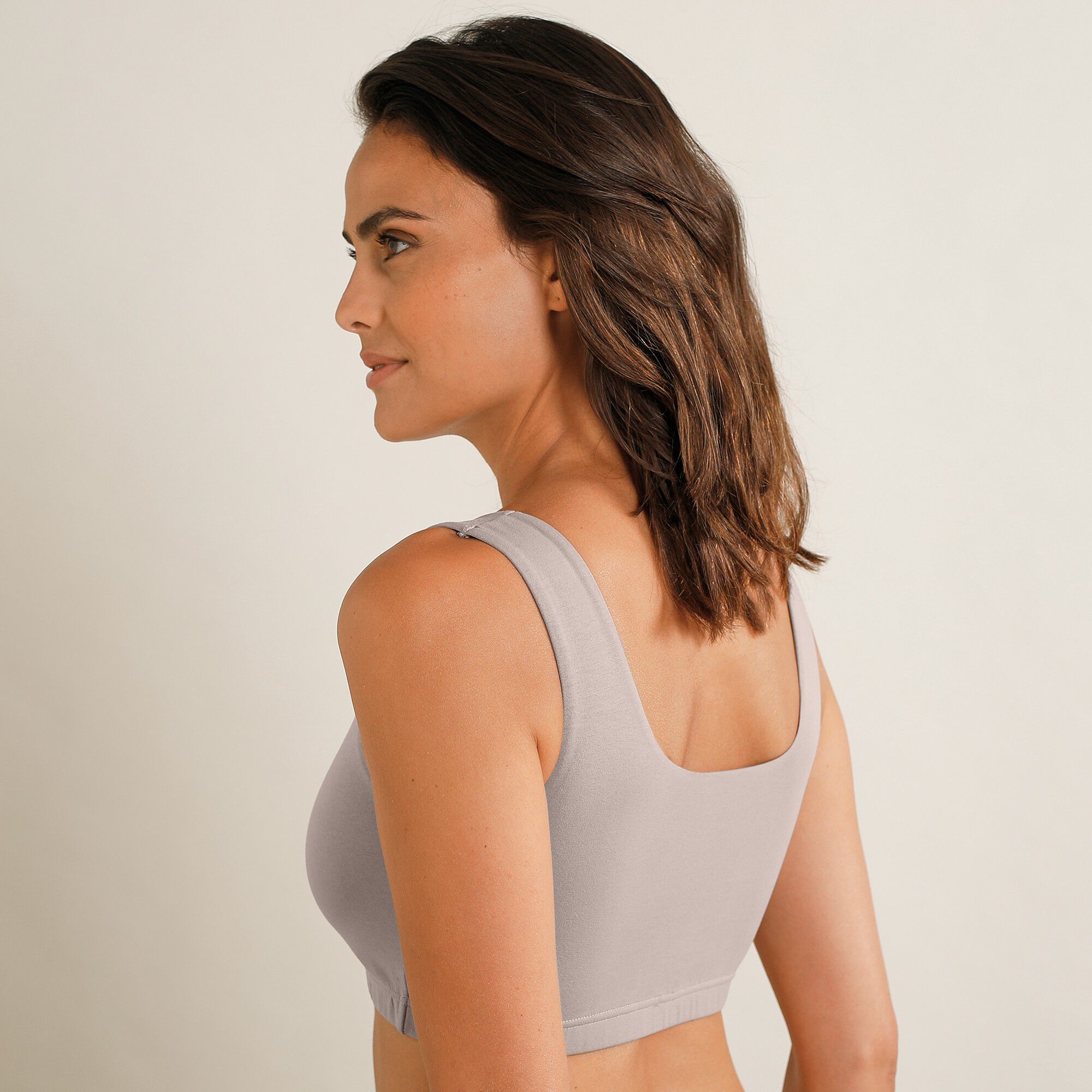 Brassière confort coton stretch doublé sans armatures