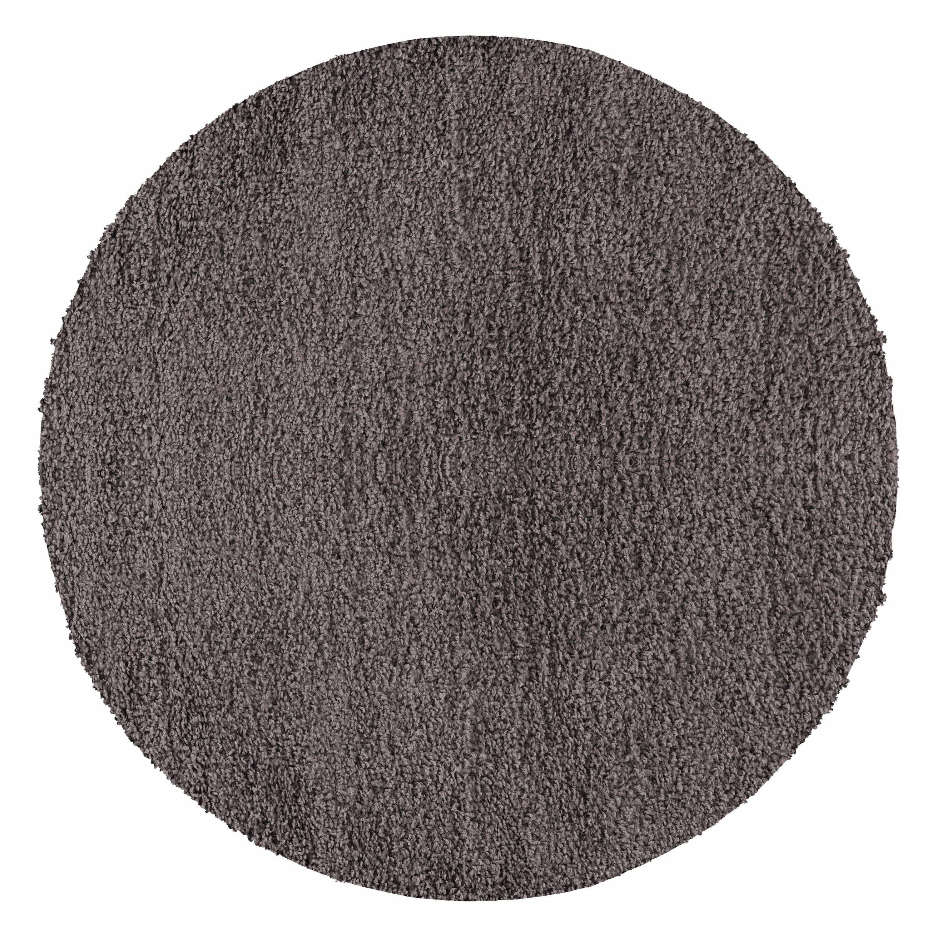 Teppich Unicolor - Einfarbig, Teppium, Rund, Höhe: 50 mm, Teppich Wohnzimmer