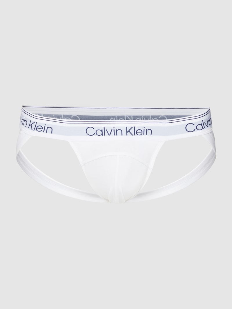 Jockstrap mit elastischem Logo-Bund in weiß