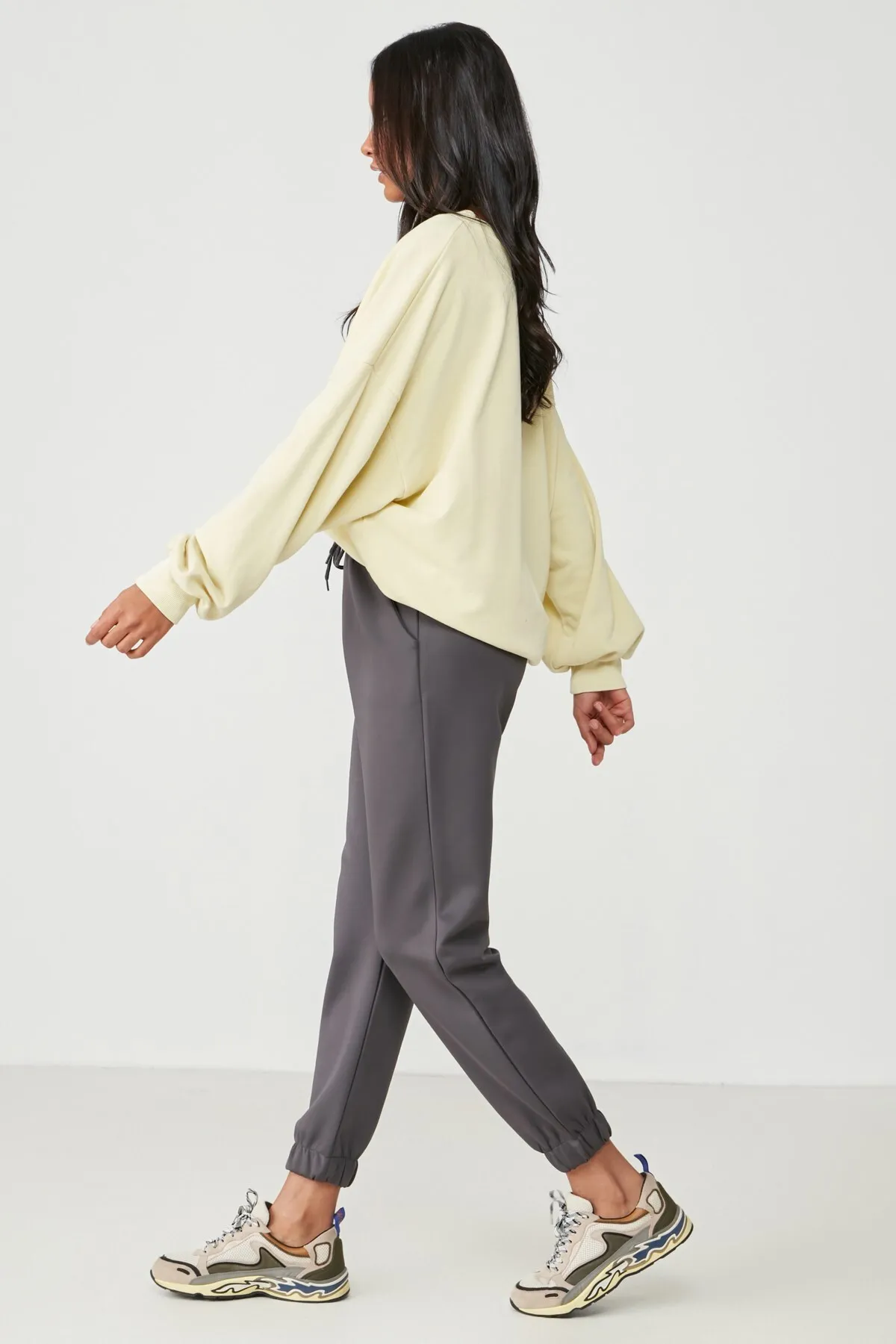 C&City  Basic Jogger-Jogginghose 802 geräuchert