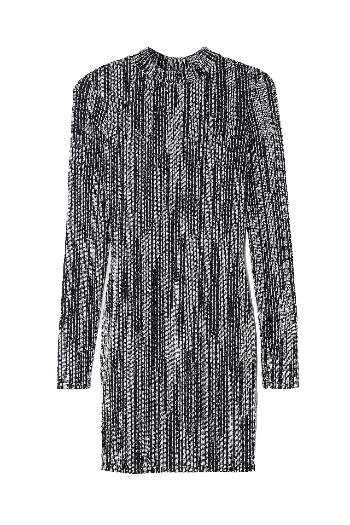 Jacquard-Minikleid mit Glitzer