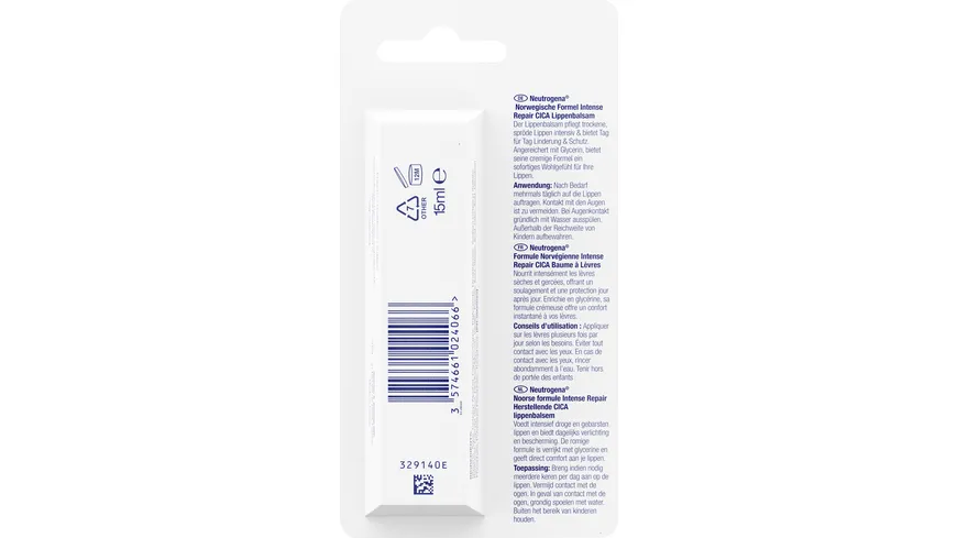 Neutrogena Norwegische Formel Intense Repair Lippenbalsam 15 ml