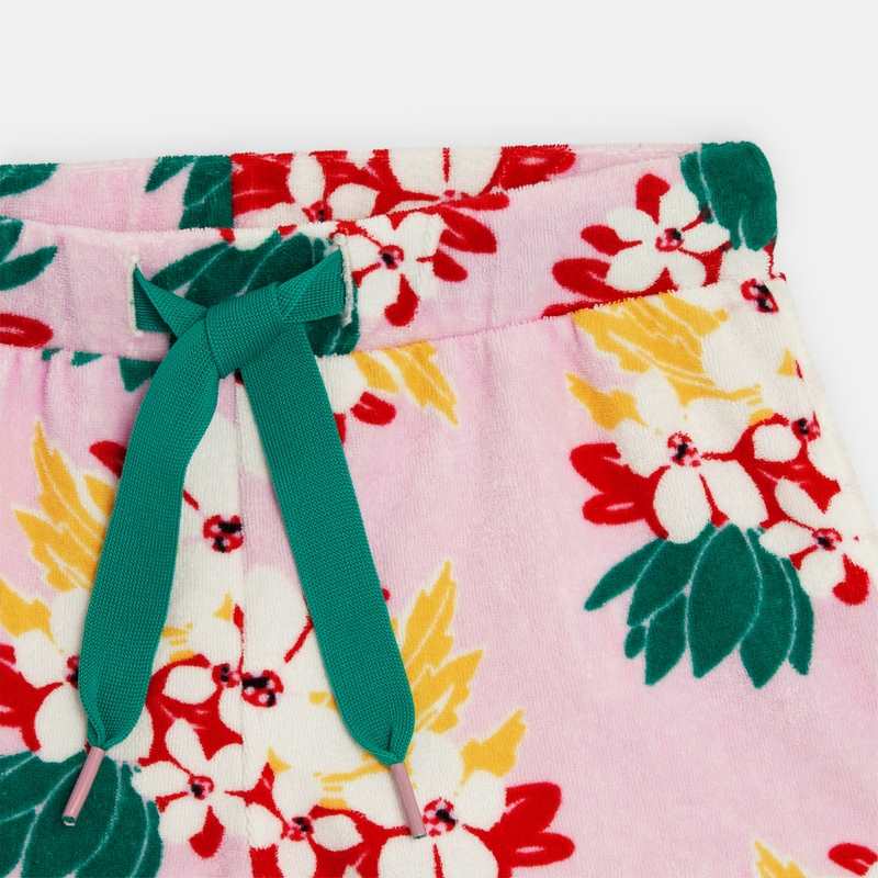 Short fille à motifs fleurs exotiques rose Catimini