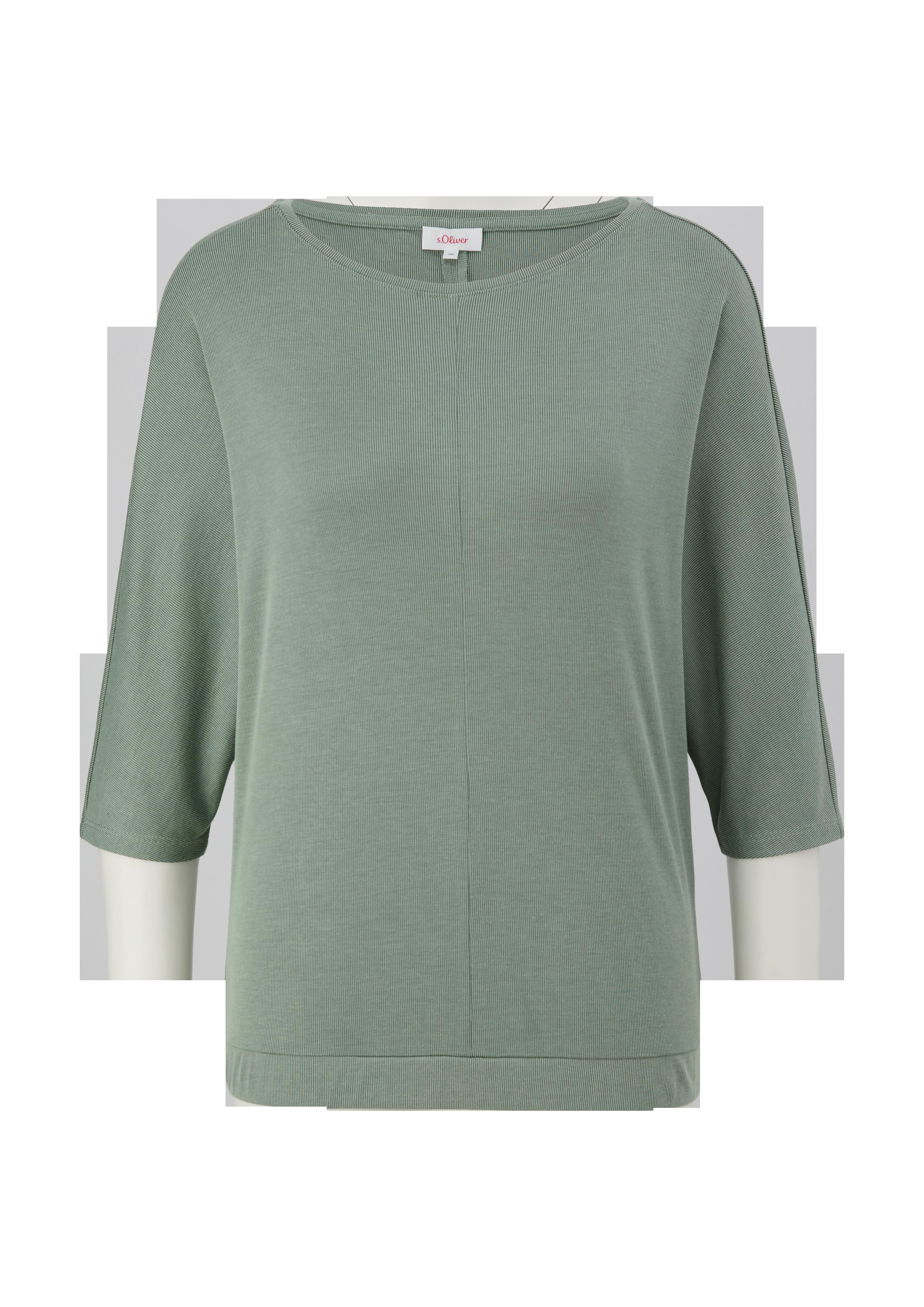 Geripptes Longsleeve aus Modalmix  2133474-7210