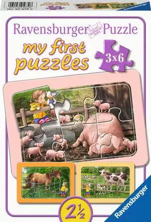 Kinderpuzzle ab 2.5 Jahren - Lotta auf dem Bauernhof - 6 Teile
