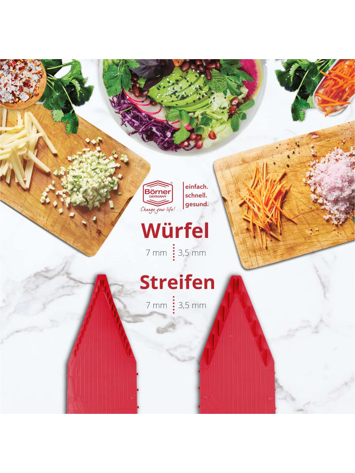 Börner Gemüsehobel V5 PowerLine Profi Set in rot günstig kaufen onesize