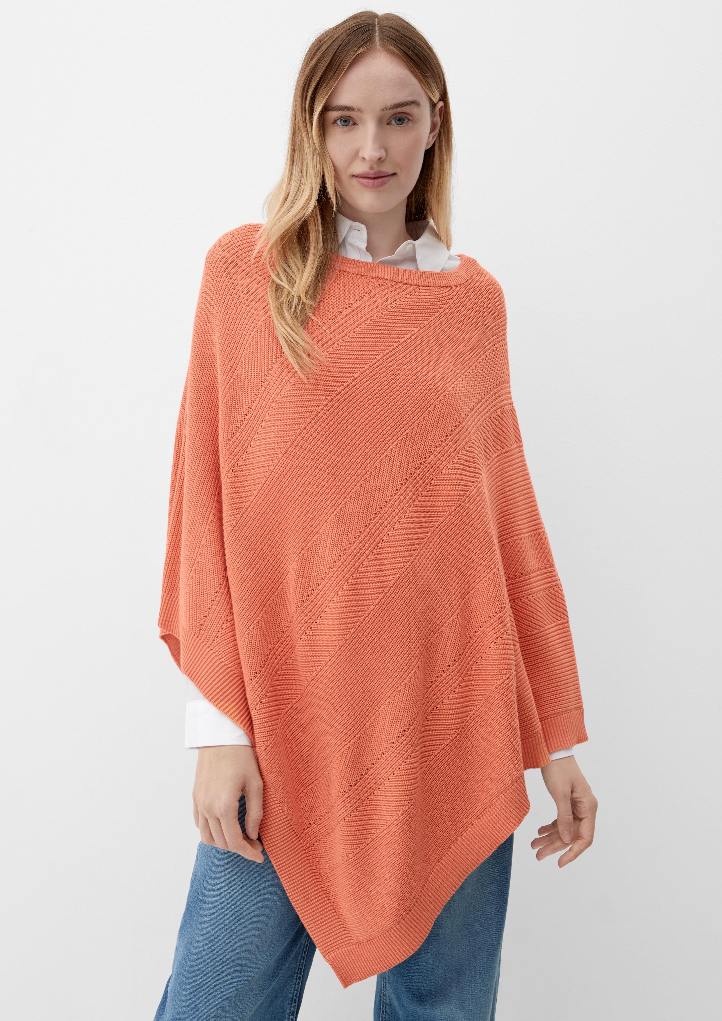 Strickponcho aus Viskosemix  2128002-2711