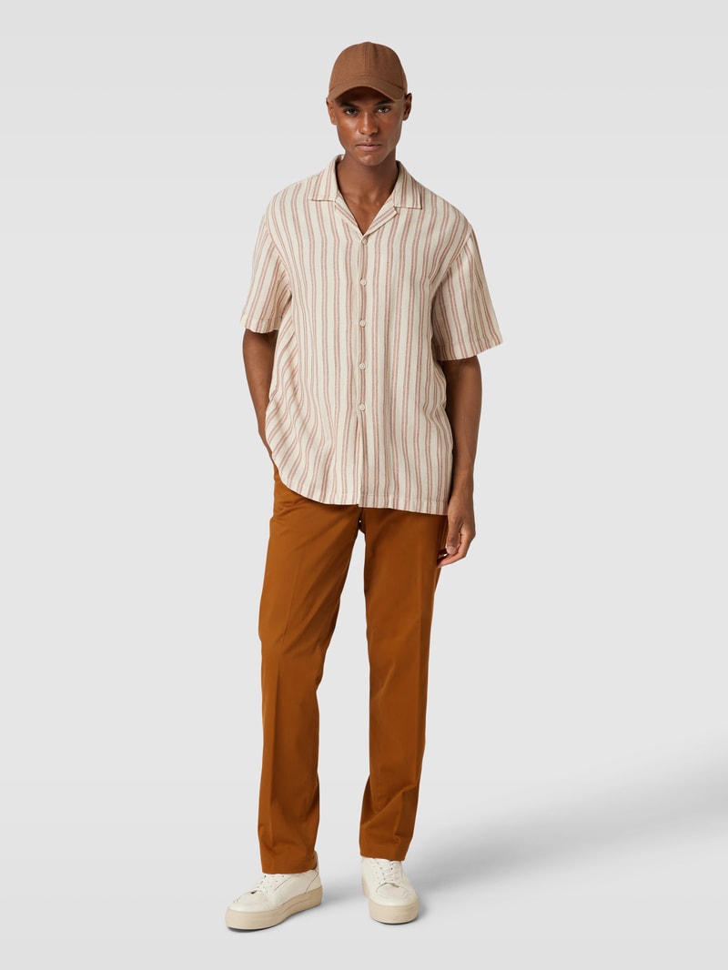 Regular Fit Chino mit Paspeltaschen Modell 'PEAKER' in cognac