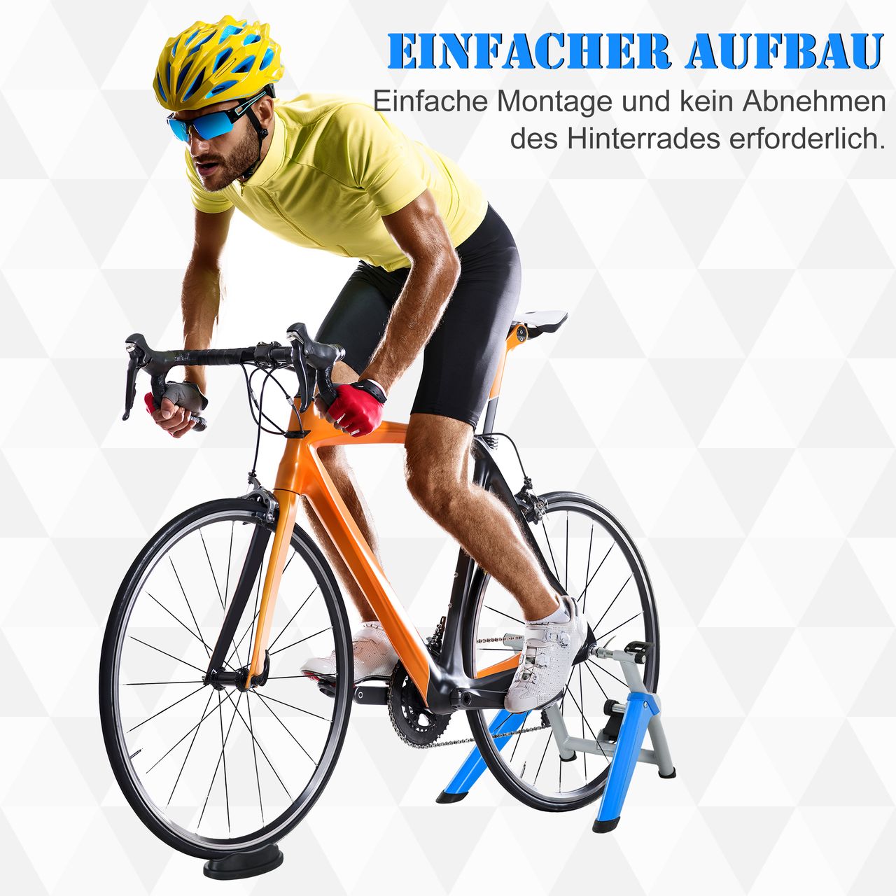HOMCOM Rollentrainer Fahrradtrainer mit Magnetbremse für 650C, 700C/26