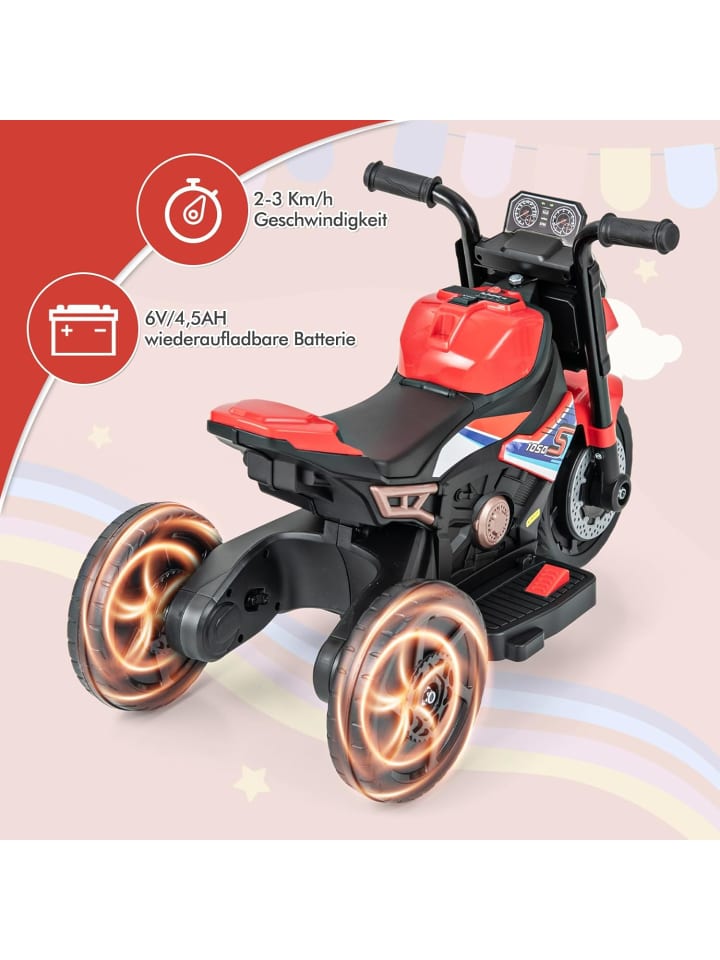 COSTWAY 2in1 Elektro Motorrad Kinder 74x38x48cm in Rot günstig kaufen onesize