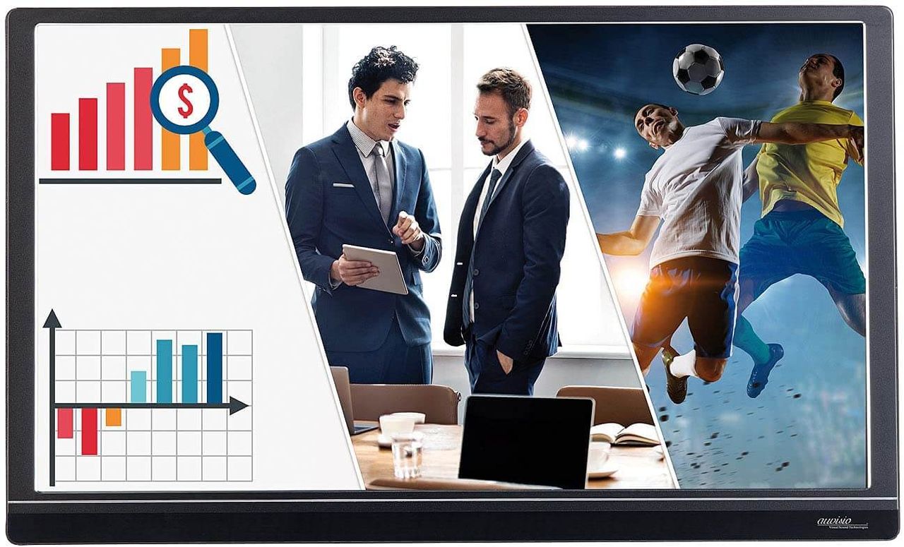 auvisio EZM-210 (ZX-5067-675) Tragbarer Monitor Mobiler Full-HD-IPS-Monitor, 39,6 cm 15.6