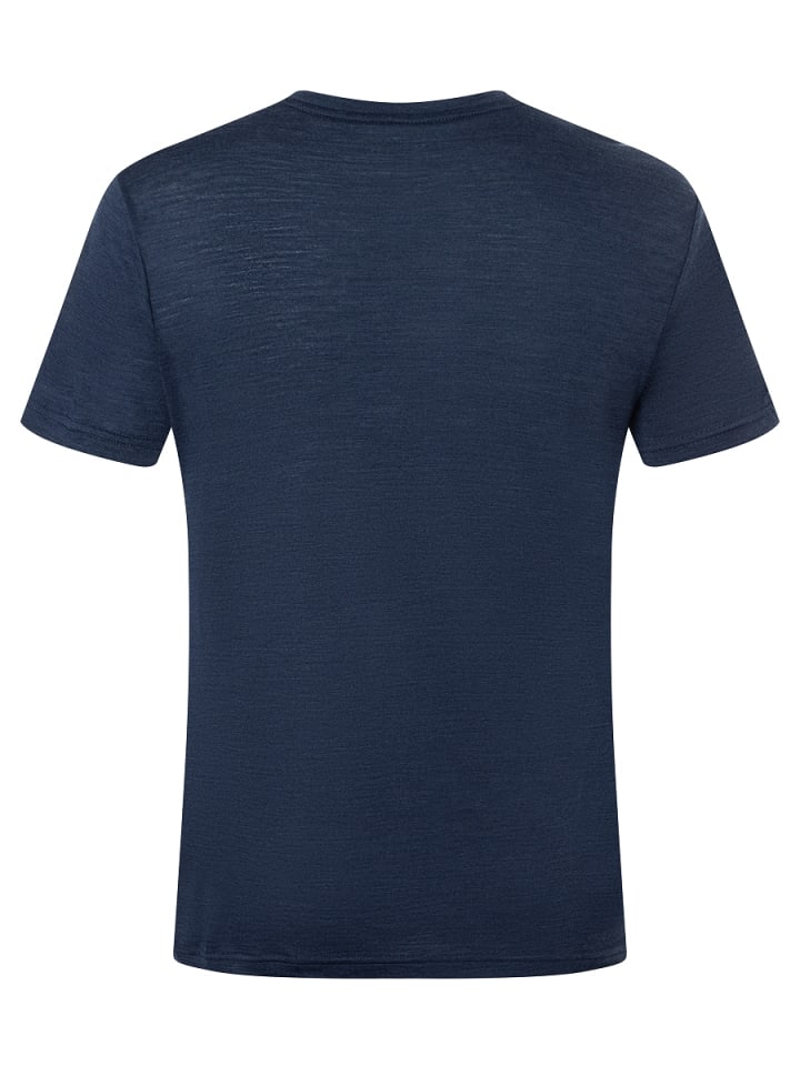 super.natural Merino T-Shirt M LEVANTE TEE in blau günstig kaufen S