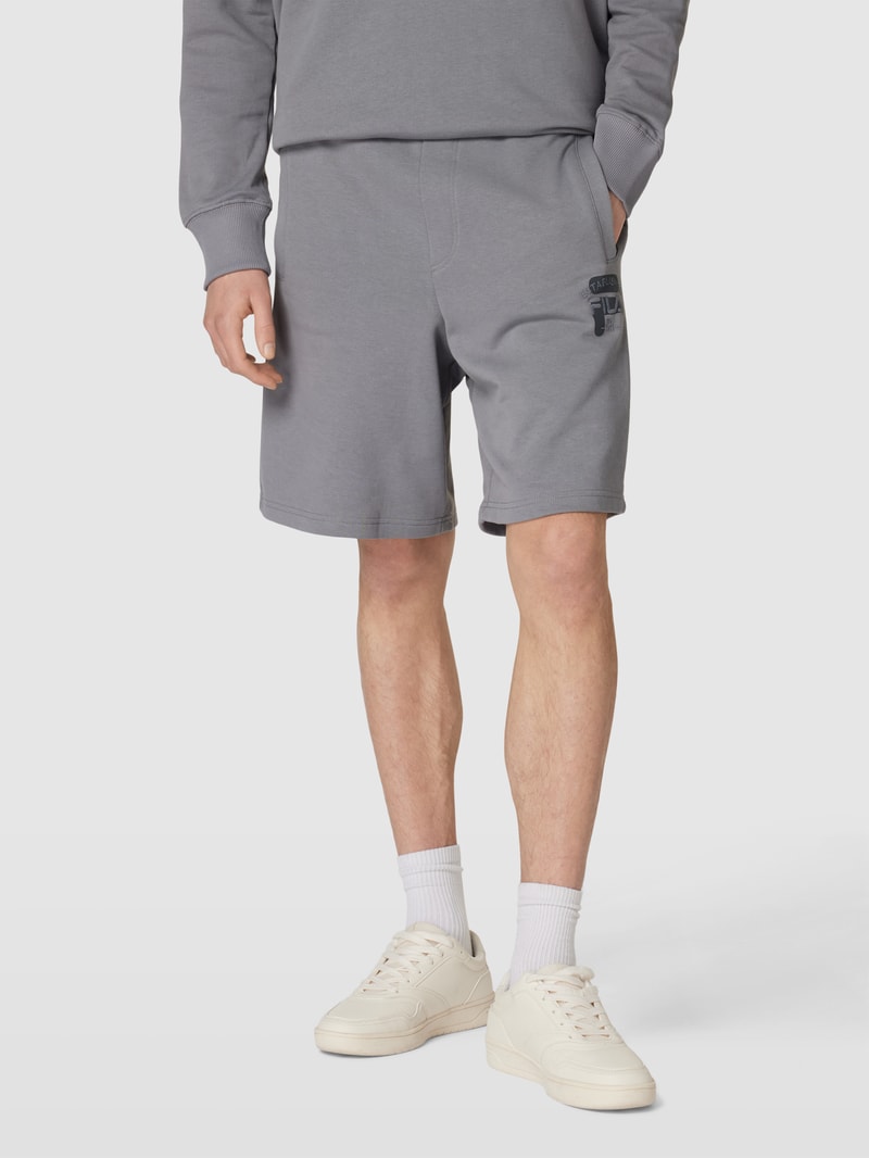 Sweatshorts mit Label-Stitching Modell 'BAIERN' in anthrazit