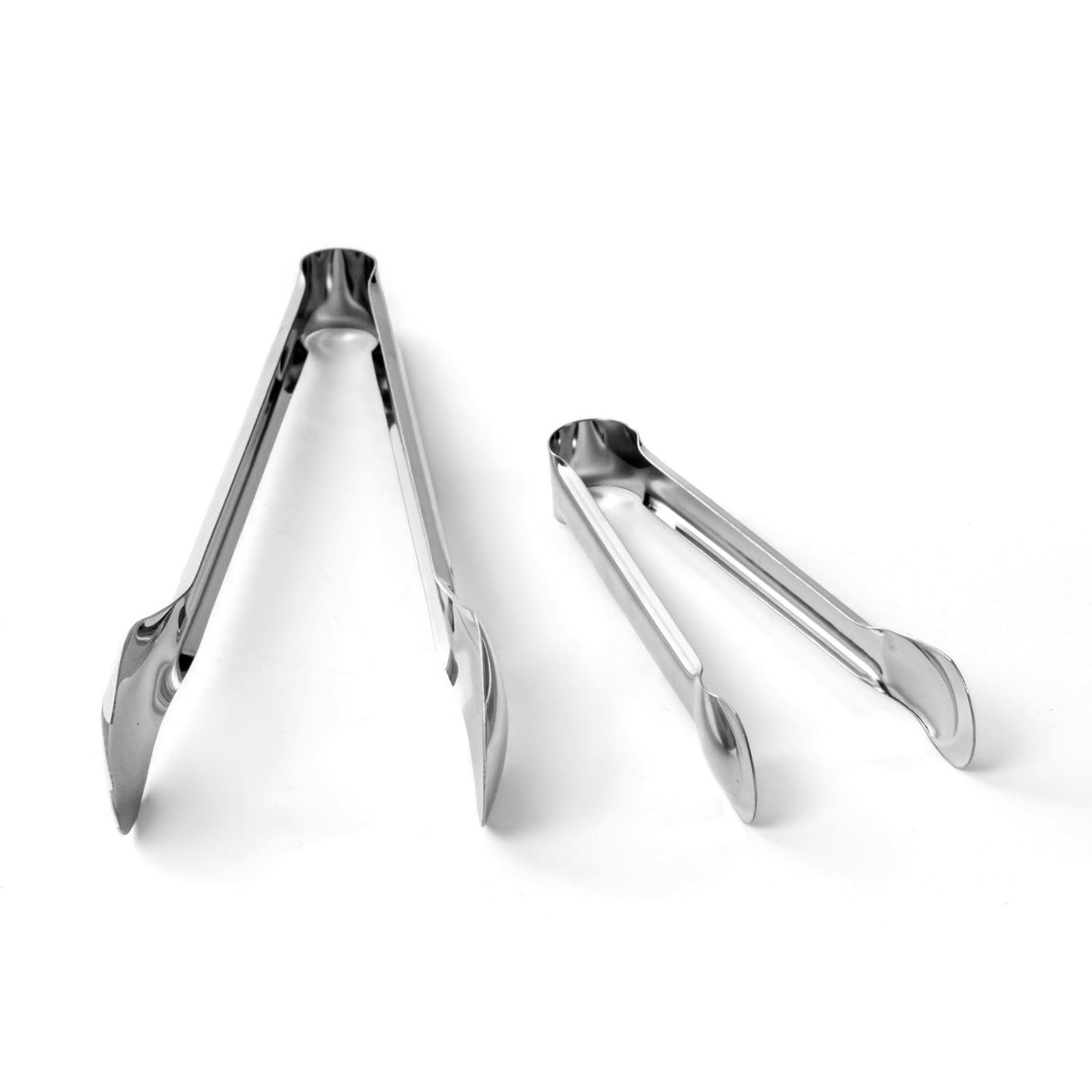 HAC24 Servierzange 2er Set Servierbesteck Küchenhelfer Zange Salatbesteck Küchenzange Salatzange, Edelstahl, 29 cm & 18 cm