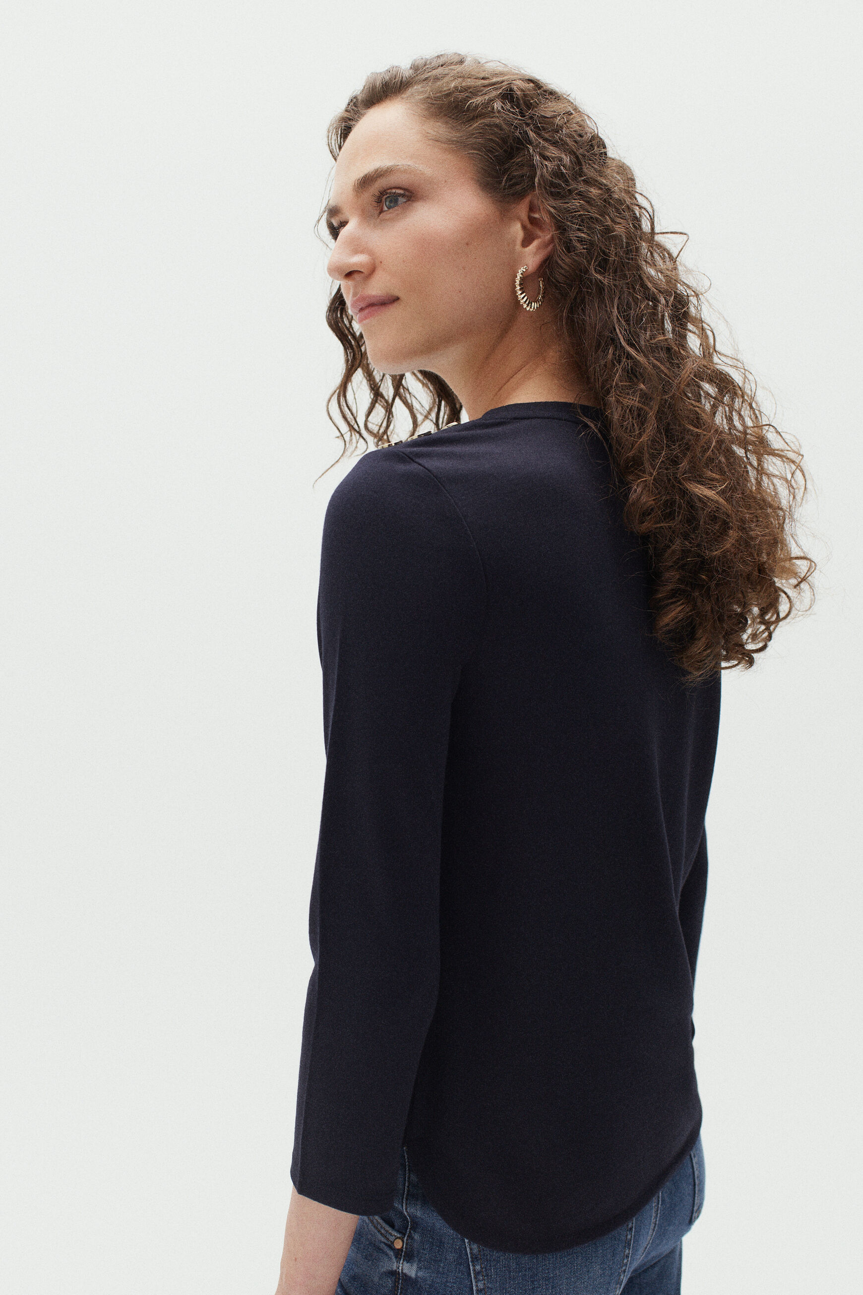 t-shirt jay bleu marine femme