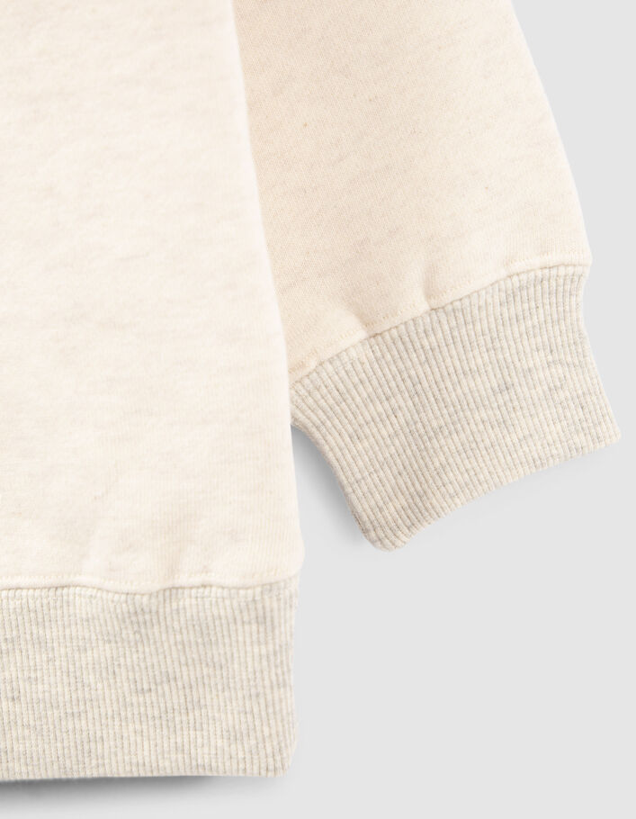 Sweat écru maxi broderie squelette-sneakers garçon